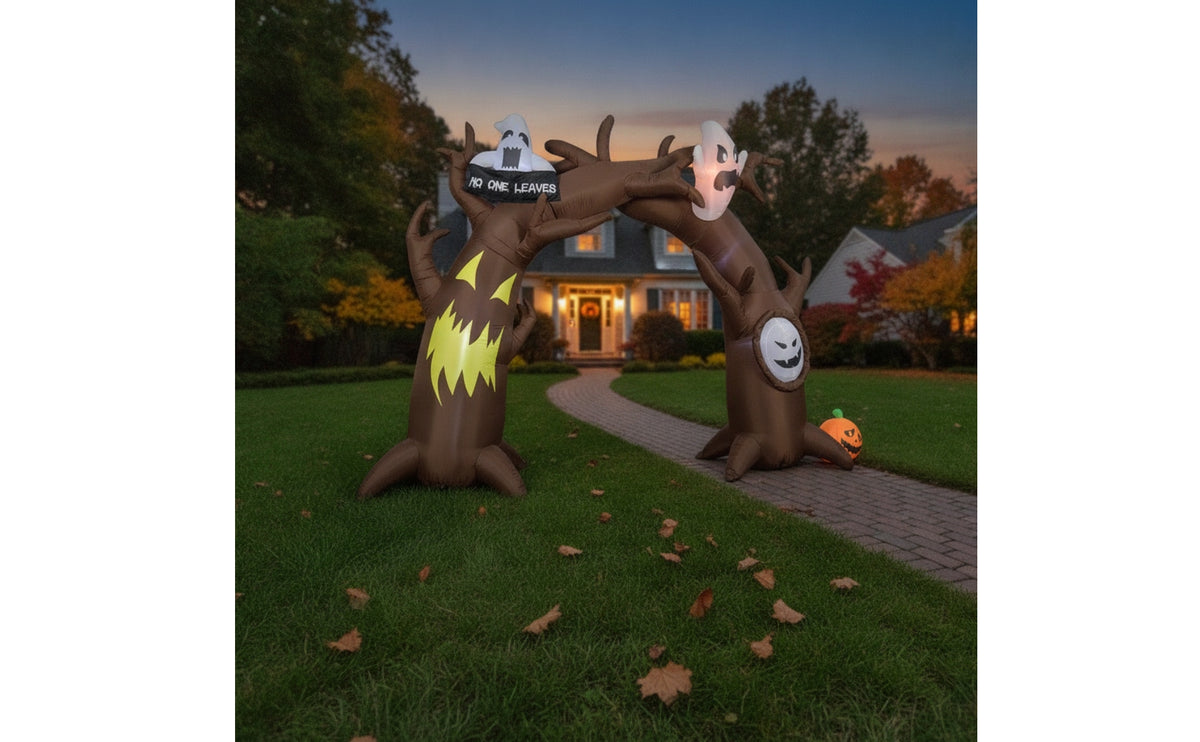Spooky Inflatable Archway Inflate Inflatable Arch Outdoor Decoration Giant for Halloween Party, Yard, Lawn