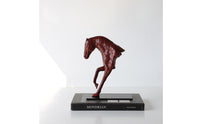 Stylized Abstract Horse Sculpture Compact Resin Horse Sculpture Slim for Office
