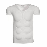 Padded Undershirt with Muscle Chest Invisible Body-Hugging Stretch Shapewear for Men, Cosplayers, Under Clothes