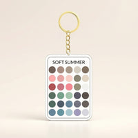 Lightweight Acrylic Keychain with Color Layout Multi-Functional Acrylic Keychain Minimalist Color Palette Key Keyring Sturdy for Shoppers, Stylists