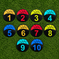 16x Numbered Training Discs, 23cm Flat Cones, Bright Hue Sports Markers for Agility, Kids Training, Practice Equipment