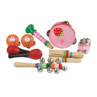 10 Pieces Rhythm Percussion Music Set Learning Children's Musical Instrument Set Bright Colors Preschool Percussion Kit for Stage Performances