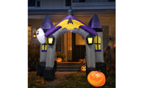 Halloween Haunted House Archway Outdoor Inflatable Arch with Ghost Illuminated Inflatable Arch Giant for Families