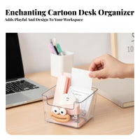 Clear Flat Storage Box Space-Saving Desktop Organizer particle-proofresistant for Desk, Home