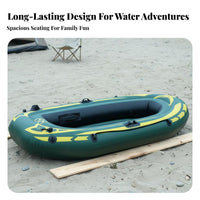 Inflatable Fishing Boat Wear-Resistant Sturdy Duty Inflatable Boat Watercraft Thickened Material Versatile for Anglers, Lakes