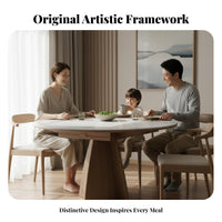 Expandable Square-to-Round Extendable Table Minimalist design Extendable Table with Chairs Space-Saving Dining Room Set Sintered Stone Top for Apartment Dwellers, Families, Homeowners, Small Spaces, Home