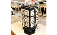 Rotating Grid Display Rack Multi-Hook 4-Sided Display Stand Metal Store Fixture for Countertop