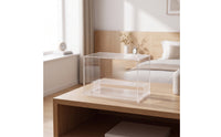 Dustproof Display Box with Steps Stackable Acrylic Display Box High Clarity Showcase Multi-Functional for Shelf, Desk