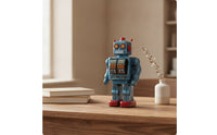 Tinplate Toy Robot Powered Tinplate Robot Shelf Display for Collectors, Photography Prop
