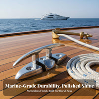 Folding Boat Cleat Retractable Docking Cleat Rustproof Mirror Polished for Yacht Owners, Marina