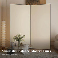Foldable Design Arched Panel Screen Japanese influenced Room Divider Portable Folding Partition Minimalist design for Office Workers, property owners, Renters, Entryway, Bedroom, Studio Apartment