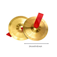 Waist Drum Cymbals Loud Sound Brass Cymbal Pair Metal Hand Cymbals for Artists, Stage Performance