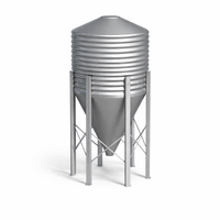Automatic chicken feed dispenser, galvanized steel, pest-proof, for poultry and rural owners