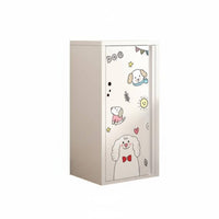 Space-Saving Single-Door Metal Locker Pastel Colors Storage Cabinet Long-Lasting Bedside Table Rust-Proof for Children, Young Adults, Homeowners, Bedroom, Living Room, Narrow Areas, Playroom