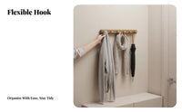Retractable peg Rack key-shapedboard key-shaped Design Wall Hanger Space-Saving for Living Room