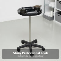 Multi-Functional Hair colorist's Rolling Tray Customized Tool Slots Adjustable Tray on Wheels Long-Lasting Construction Salon Equipment Easy to Clean for Tattoo Artists, Hairstylists, Estheticians, Beauty Parlor, Barbershop, Spa