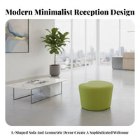 Modern Design S-Shaped Couch Irregular Shape Lobby Sofa Combinable Public Seating Rounded outline for Office Visitors, Interior Designers, Business Owners, Reception Area, Training Center, Waiting Room, perusing Corner
