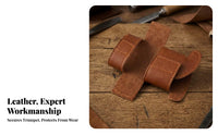 Safeguarding Trumpet Piston Protector Brown Trumpet Hand Protector Stitching Instrument Accessory Wrapping Design