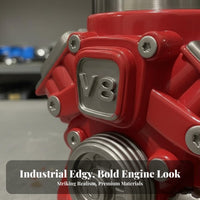 Stainless Steel Liner Resin Engine Block Mug Creative Gift V6 Engine Mug Heavy-Duty for Mechanics, Engineers, Garage, Man Cave, Workshop
