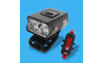 USB-Charged Bike Headlight Easy Installation USB USB-Charged Cycle Illumination 6 Lighting Modes Double LED Cycle Light for Commuters, Trail Riding
