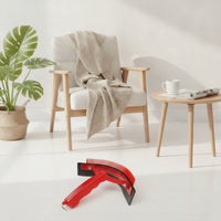 Two-sidedSided Horse Scraper with Comb Curved Curry Comb with Scraper Non-Slip Shedding Blade with Loop Lightweight for Pet Groomers