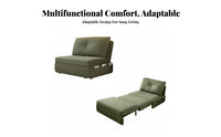 2-in-1 Design Pull-out Sleeper with Storage Space-Saving Pull-out Sleeper Sofa with Storage Multi-Functional Convertible Couch Easy Conversion for Apartment Dwellers, Homeowners, Students, Home Office