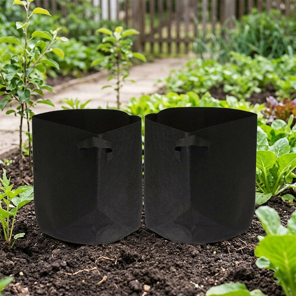Non-Woven Planter, 20cm, Flower Pot, Stylish, Cultivation Bag, White, Set of 20, For Home Gardening, Seedling Growing, Gardening Supplies