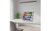 Space Saving Wall-Mounted Thread Rack Large Capacity Metal Sewing Thread Holder Easy to Install Sewing Line Display Rack Long-Lasting for Sewers, Crafters, Craft Room