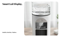 Bladeless Misting Fan Adjustable Speeds USB Vertical Air Chiller Portable Desktop Humidifying Chiller for Office Workers, Students, Bedroom, Dorm Room