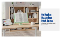 Clamp-On Book Stand, Adjustable Rotating Holder for Students, Study Desk Organizer, Drawing Copy Stand