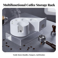 Espresso Tamping Station Easy to Clean Espresso Tamping Stand Portafilter Holder Station Sturdy Construction for Home Baristas