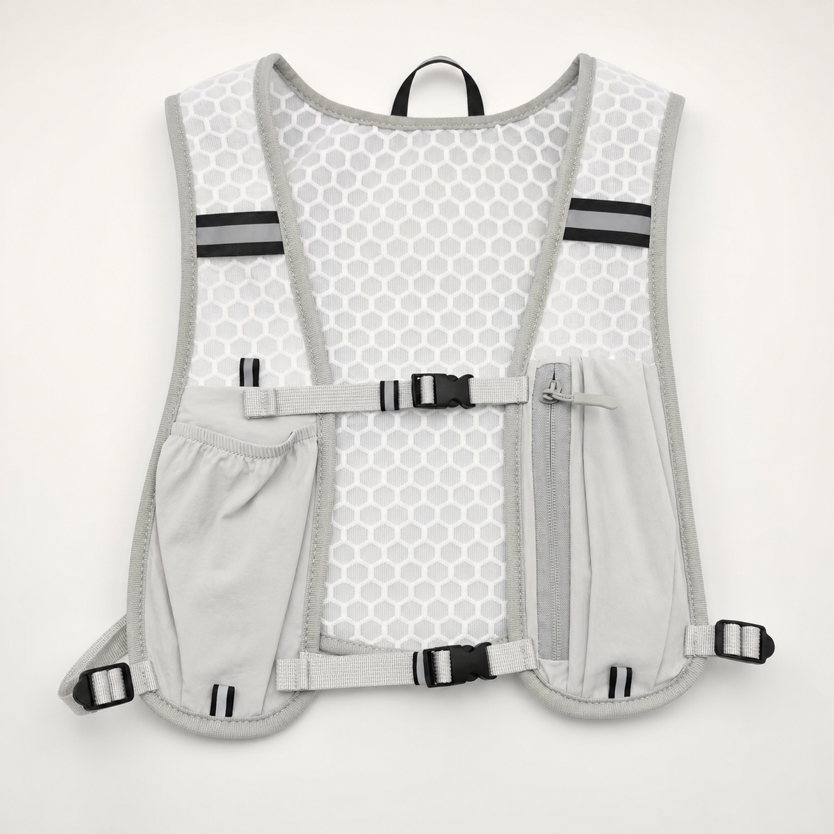 Lightweight Breathable Vest Backpack with Three Pockets for Running and Outdoor Activities