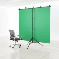 Backdrop Stand with Green Screen Adjustable Green Background Set with Stand Portable Photo Greenscreen Background for Video Filming