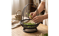 Bamboo Basket with Handle Openwork Flower Arrangement Basket Handcrafted for Decorators, Tabletop, Tea Room