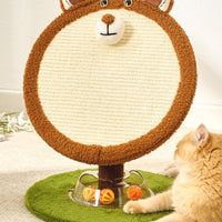 Round Cat Scratching Board Circular Base Round Cat Scratcher 2-in-1 Design Activity Center Scratcher