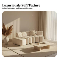 Curved Curvilinear Sofa Minimalist Design & Corner Configurationd Sectional Couch with Chaise Easy to Clean Sleek for Homeowners
