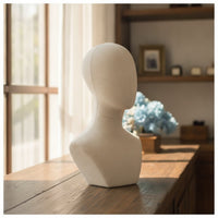 Stable Mannequin Head with Fabric Cover Neutral Fabric Mannequin Head Lightweight Long-Lasting for Boutiques, Milliners