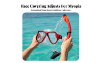 Anti-Fog Dive Mask Waterproof Underwater Diving Mask Leak-Proof for Neared People, Snorkelers, Snorkeling, Ocean, Swimming