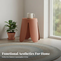 Stackable Petal Design Stool Long-Lasting Backless Seat Heavy-Duty Home Furnishing for Homeowners, Adults, Dining Room, Bedroom, Entryway