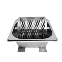 Butter Roller with Tray Stainless Steel Butter Roller Kitchenware Perforated Utensil Countertop for Home Cooks, Kitchen, Brunch