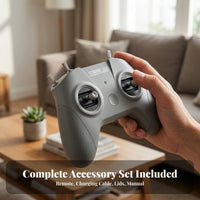 Dual-centerCenter Throttle FPV Drone Simulator Controller US-Style Layout Drone Simulator Controller Textured Grip Computer Accessory Portable
