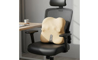 With Heat Massage Cushion Ergonomic Design Deep Kneading Massage Cushion Multi-Purpose Heated Waist Massager Adjustable Intensity for Office Workers, Chair, Bed
