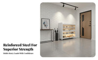 Steel Footwear Storage Unit Dust-Resistant Multi-Tier Shoe Rack with Doors Dust Resistant Design Freestanding Entryway Cabinet for Families, Foyer