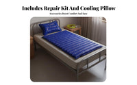 Waterproof Water-Filled Cooling Mattress Leak-Proof Water Cooling Mattress Pad No Electricity Required Bedding Accessory Energy Saving for Students, Hot Sleepers, Dorm Room, Bedroom, Office