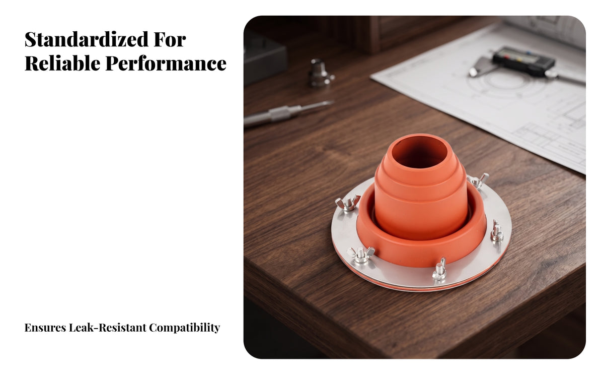 Sealing Gasket with Metal Flange | Layered Rubber Body, Leakproof, Sealing Gasket, for Duct Connections