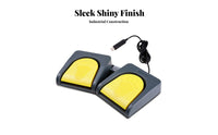 Long-Lasting Metal Base USB Double Foot Pedal Multi-Function USB Foot Switch Plug and Play for, Office Work, Gaming, Industrial Control