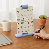 2027 Desktop Calendar with Planner and Memo Pad, Stylish Design for Students and Office