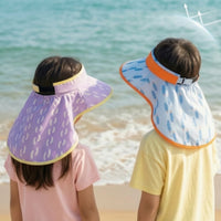 Sun Hat with Neck Flap Wide Brim Open Open-Top Sun Hat Visor with Neck Flap Protection Lightweight for Children, Outdoor