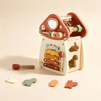Fungus Activity Toy Wooden Toy with Mallet Shape Sorter Child-Centered Early Learning for Toddlers, Playroom, Kindergarten