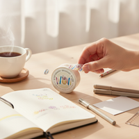 Stationery Themed Die-Cut Washi Tape for Scrapbooking and Decoration